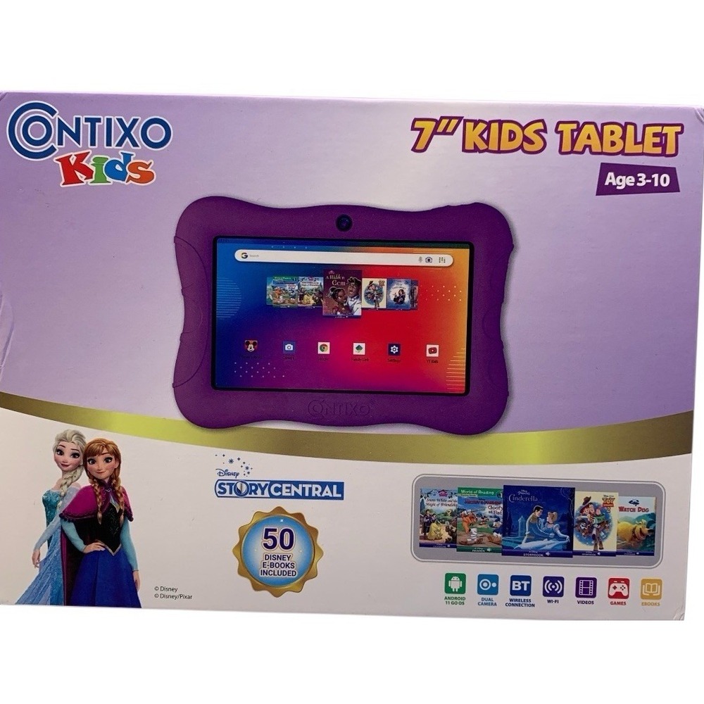 Contixo V8 7 Inch Kids Android 16GB Tablet w/ Disney eBooks VIdeos Wifi Camera